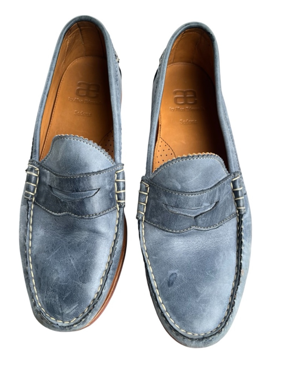 Allen Edmonds "Sedona" Penny Loafer in Blue Distressed Men’s size 13 D